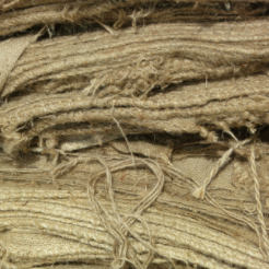 Stitching the jute scraps
