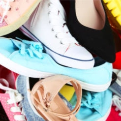 Plastic in shoes