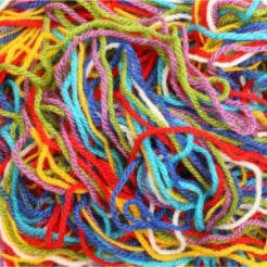 Crocheting leftover yarns