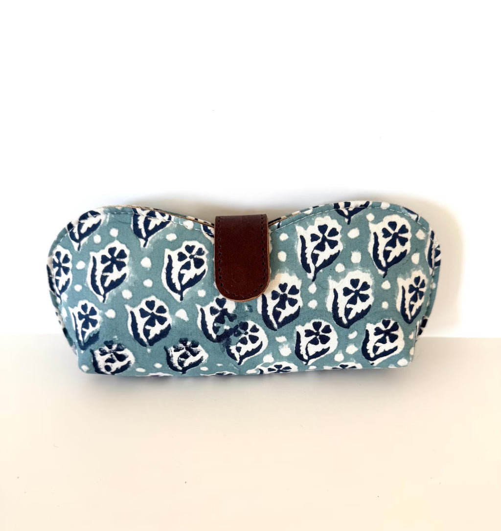Glasses Case - Blue Florals