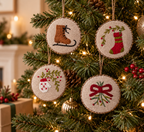 Candy cane and Holly Ornament