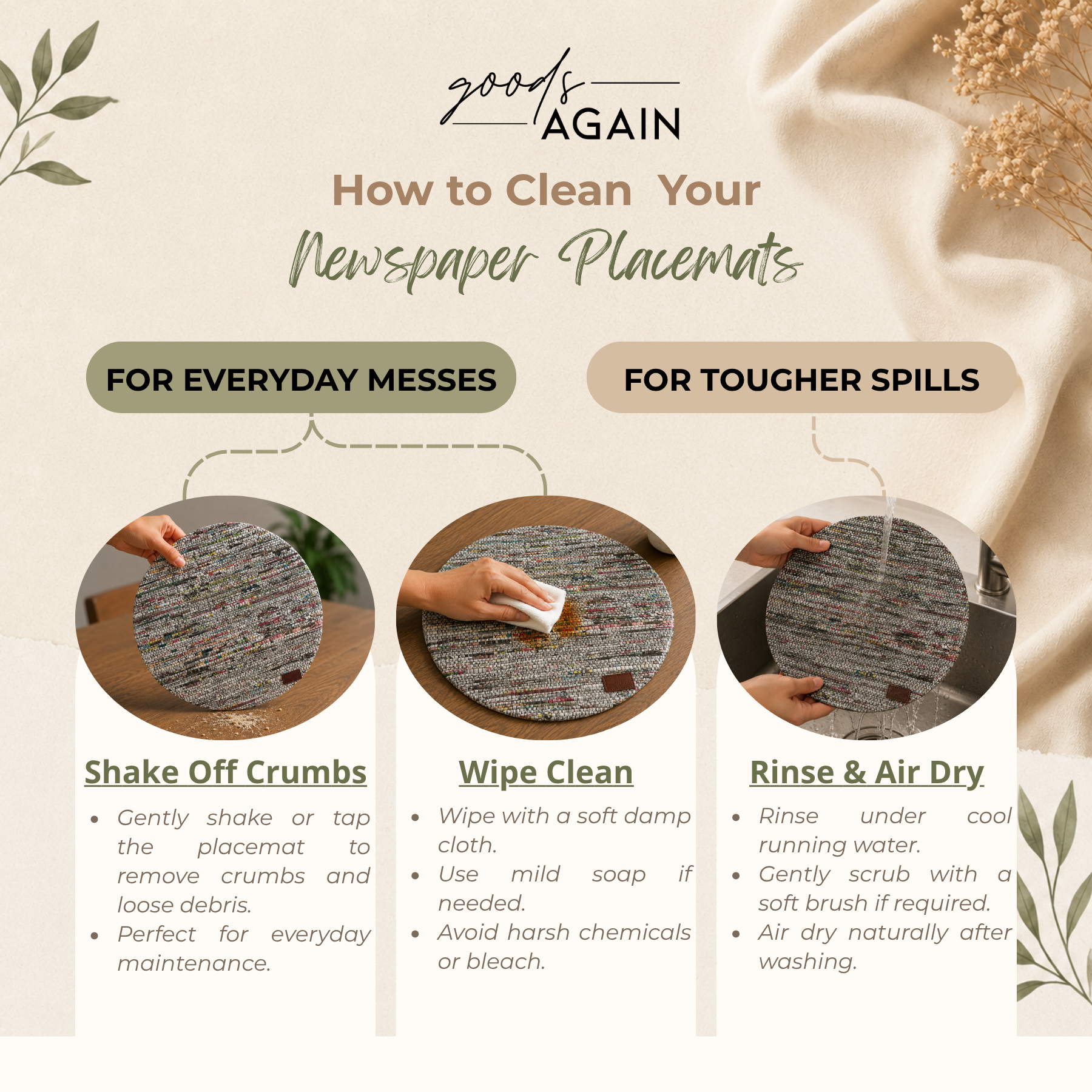 Woven Stories Placemats Round - Unique Texture