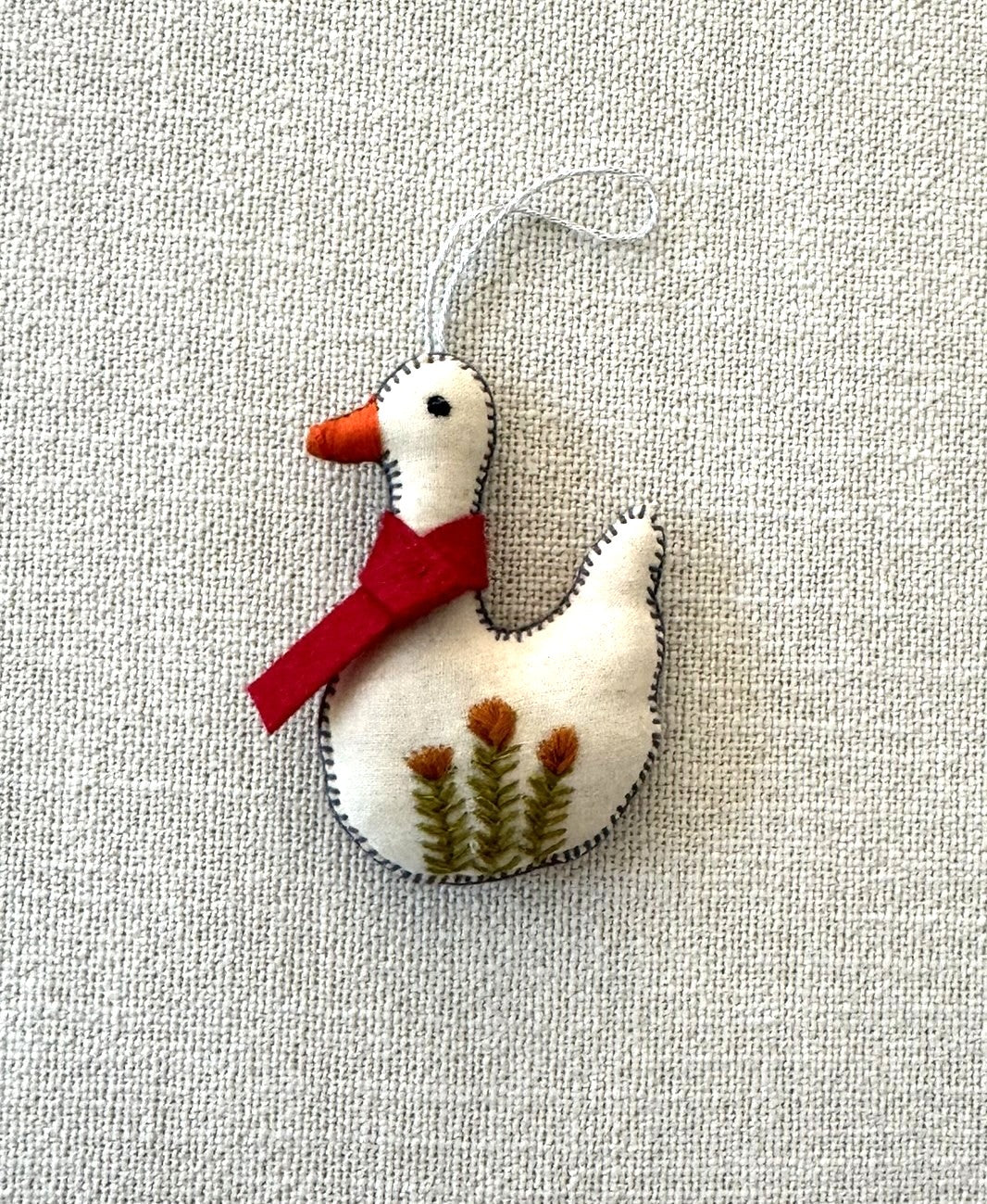 Embroidered duck Ornament