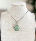 Seafoam Green pendant with Silver Wrap Setting