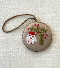 Mitten and Holly Ornament