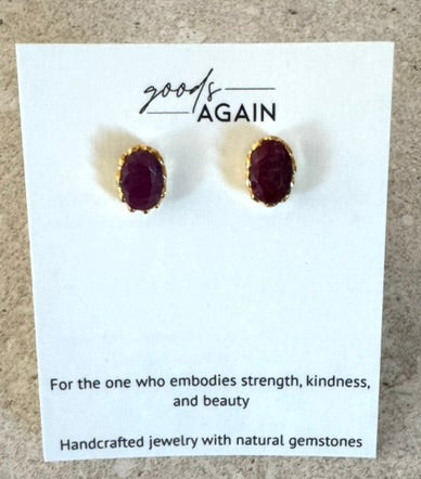 Ruby stone Earrings