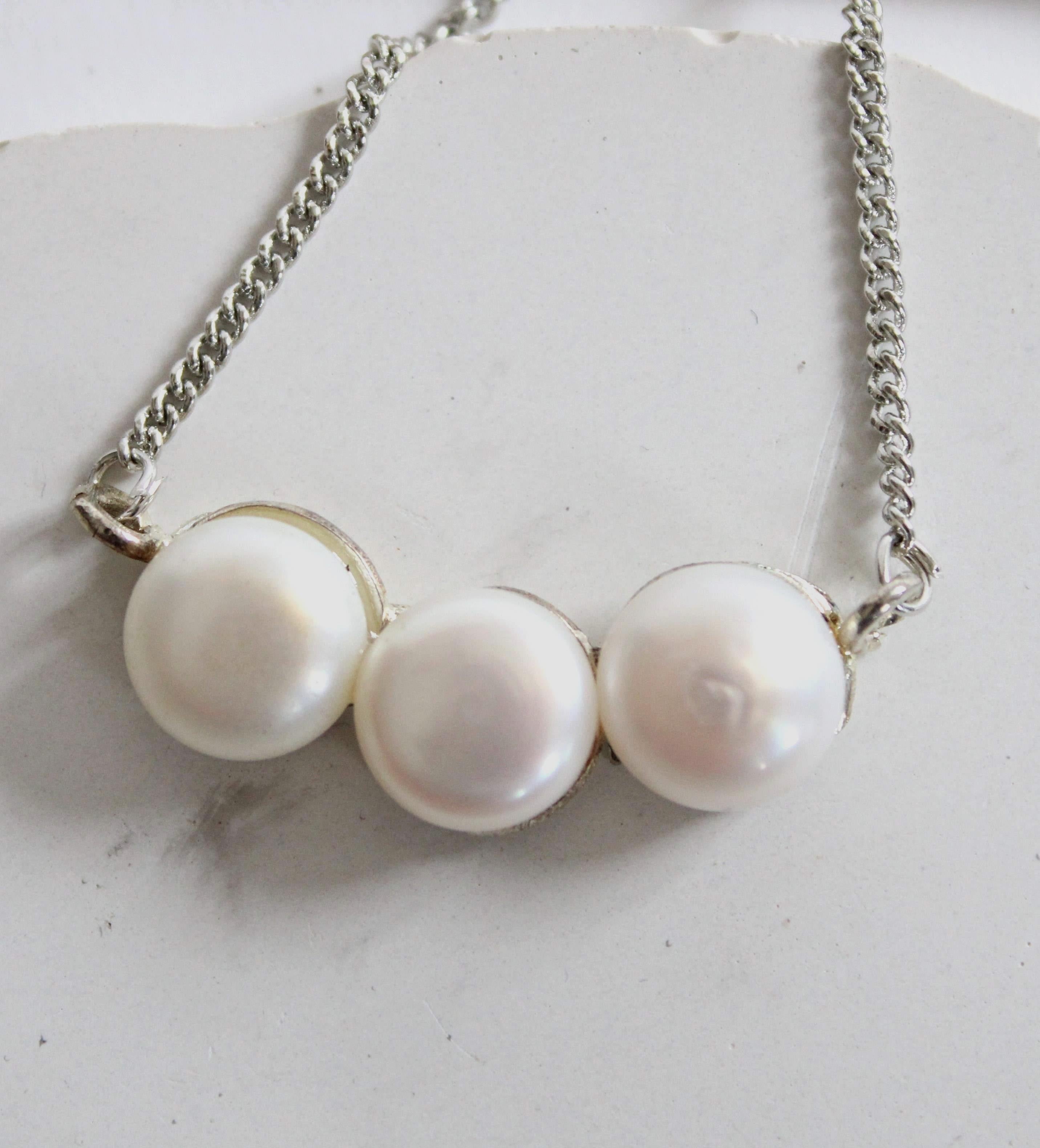 Three Pearl Necklace