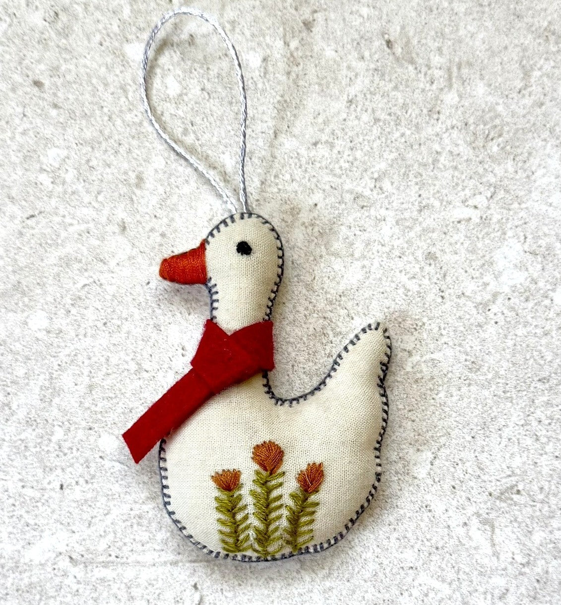 Embroidered duck Ornament
