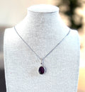 Deep Purple Amethyst pendant Silver