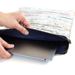 Load image into Gallery viewer, Woven laptop sleeve with cork lining
