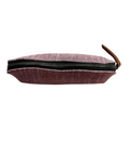 Pink linen zippered glasses case