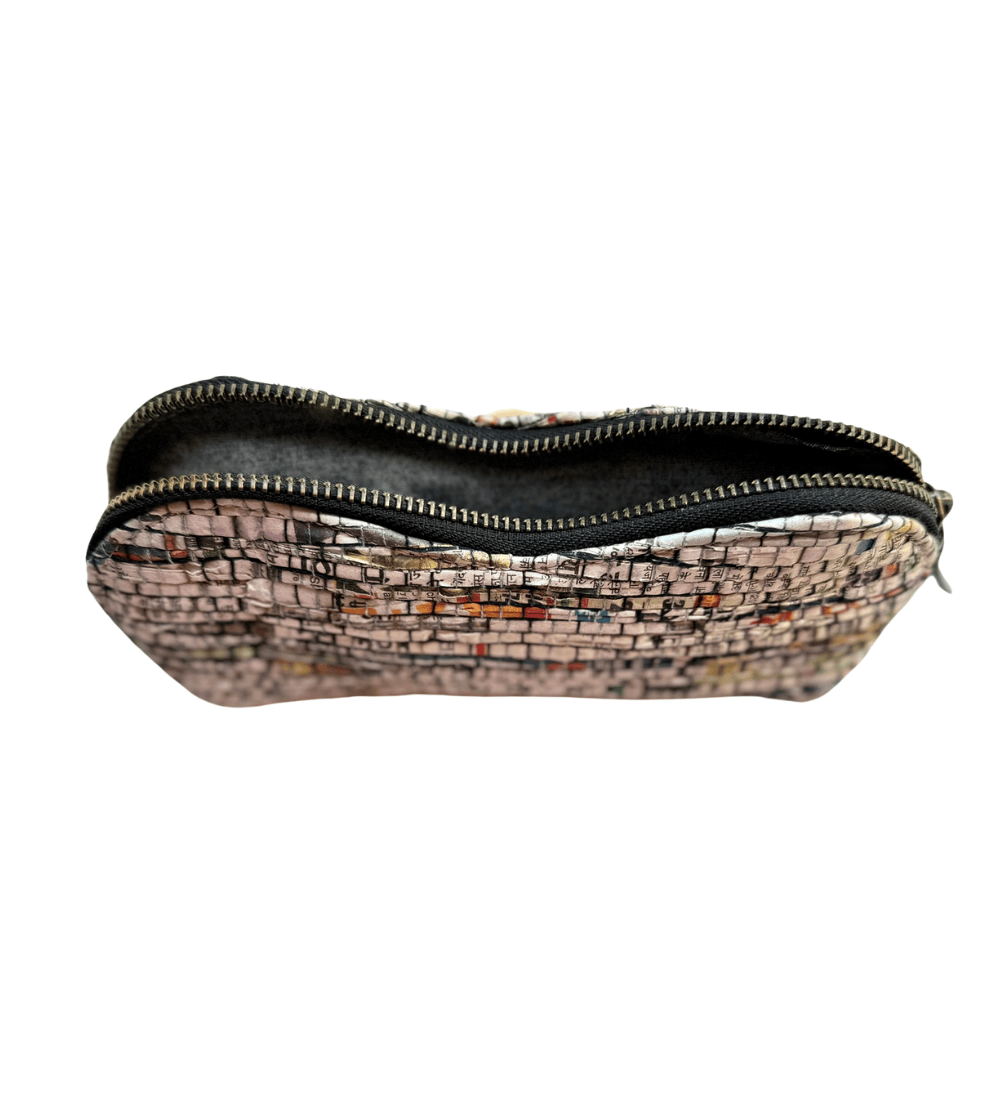 Newspaper Zippered Glasses Case