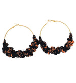 Load image into Gallery viewer, 80mm Ruffle Hoops - Floral
