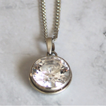 Load image into Gallery viewer, Cubic Zirconia Round Large Pendant
