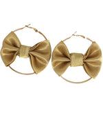 Load image into Gallery viewer, Bow Hoops Earrings - Satin
