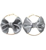 Load image into Gallery viewer, Bow Hoops Earrings - Satin
