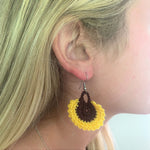 Load image into Gallery viewer, Crochet Sunflower Earrings
