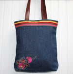 Load image into Gallery viewer, The Embroidered Rainbow Tote
