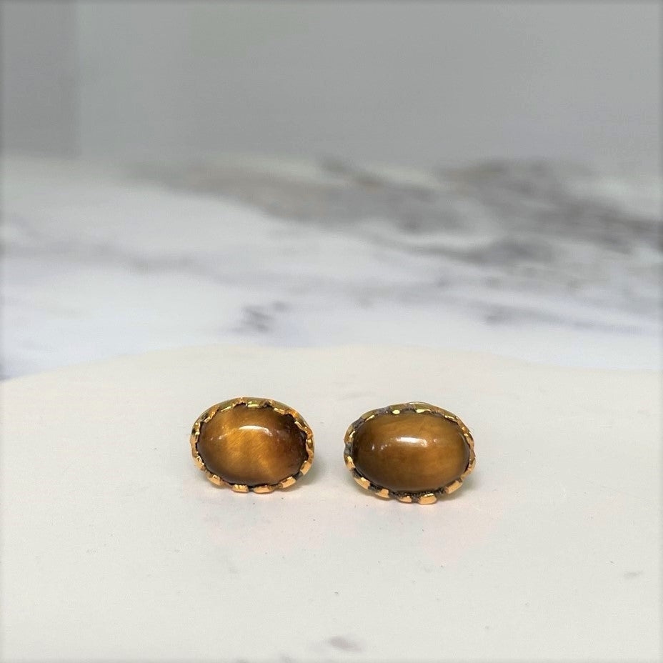 Maple Tiger Stone Earrings