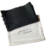 Load image into Gallery viewer, The Upcycled Chic scarf- Midnight Black
