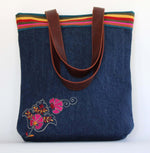 Load image into Gallery viewer, The Embroidered Rainbow Tote
