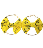 Load image into Gallery viewer, Bow Hoops Earrings - Floral
