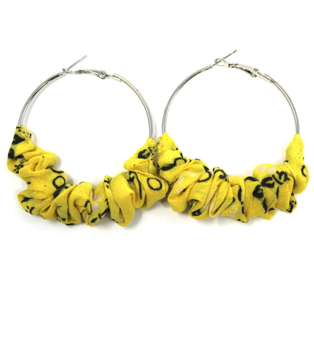50mm Ruffle Hoops - Floral